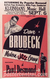 Dave Brubeck concert poster